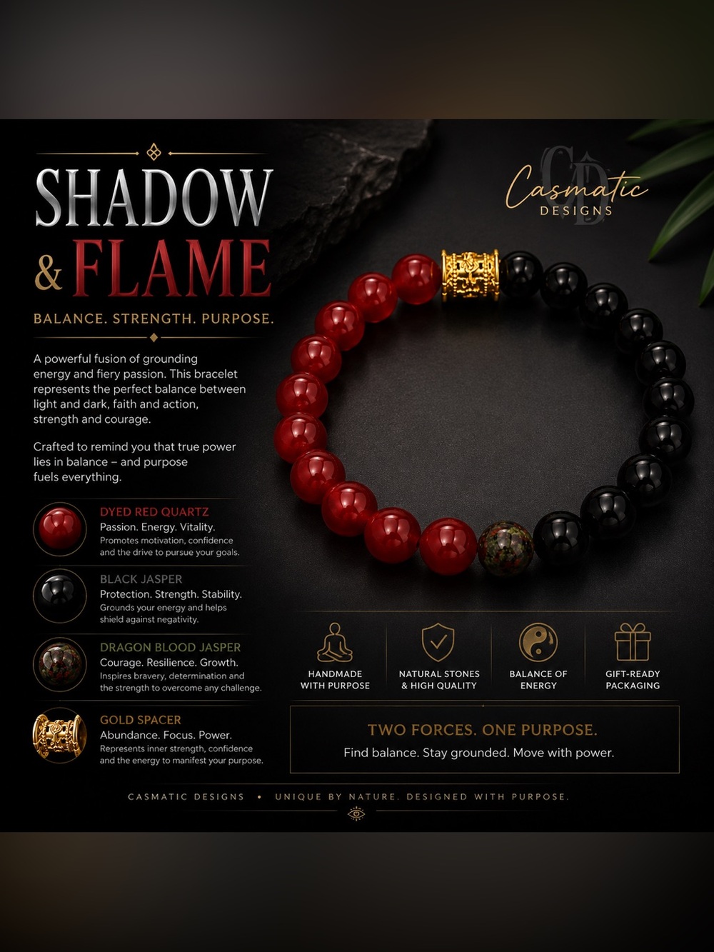Shadow Flame Red Bracelet
